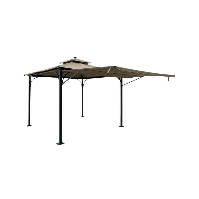 Metall -Terrassenpavillon mit ausgedehnter Markise