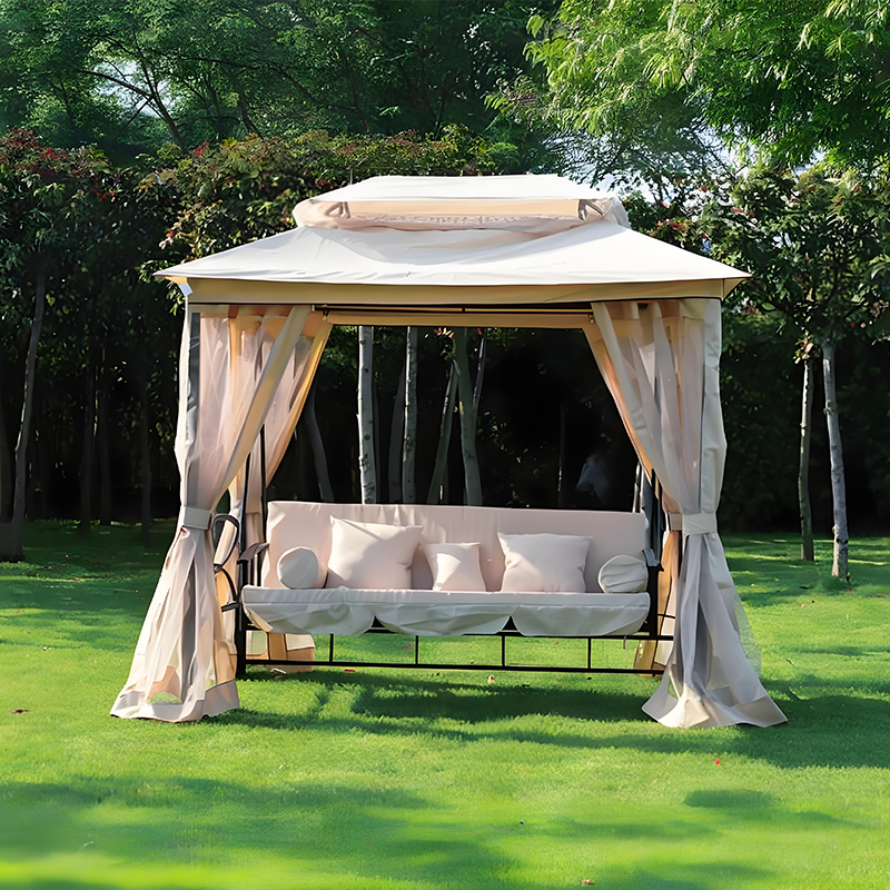 Gartenpavillon mit umwandelbarer Schaukelbank