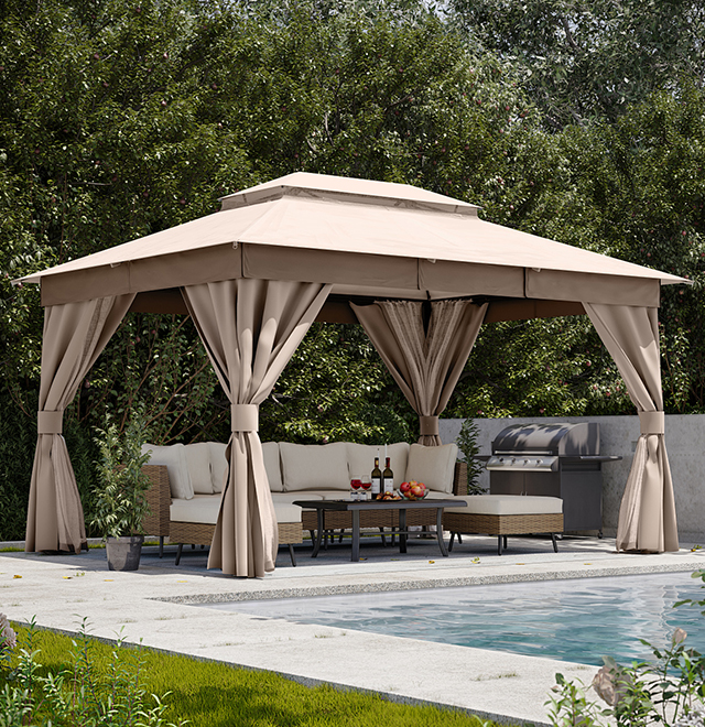 Pavillon und Pavillon und Pergola